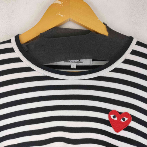 プレイコムデギャルソン PLAY COMME des GARCONS ハートワッペン ボーダーカットソー レディース JPN:L